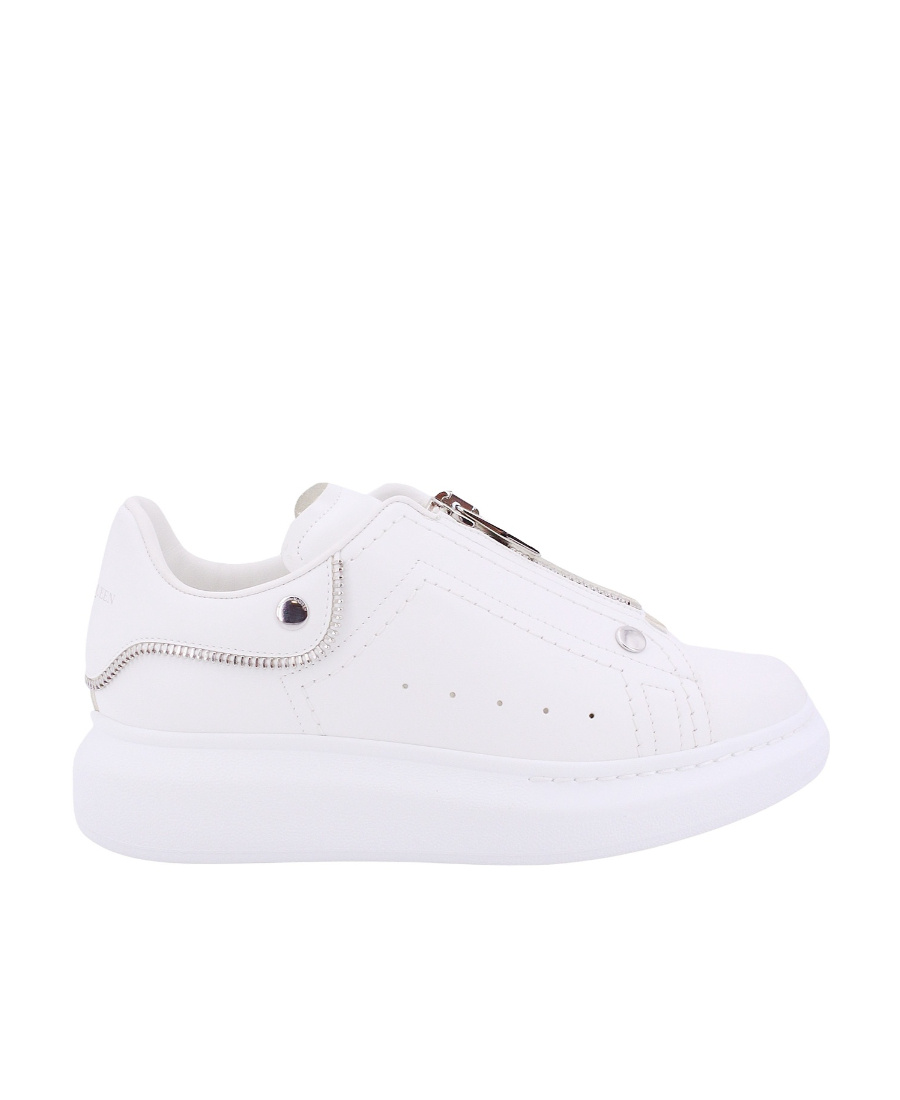 Alexander Mcqueen Larry Oversize Zip-up Sneakers In White
