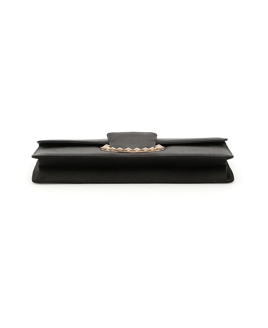 Shop Ferragamo Thalia Flip Shoulder Bag In Black