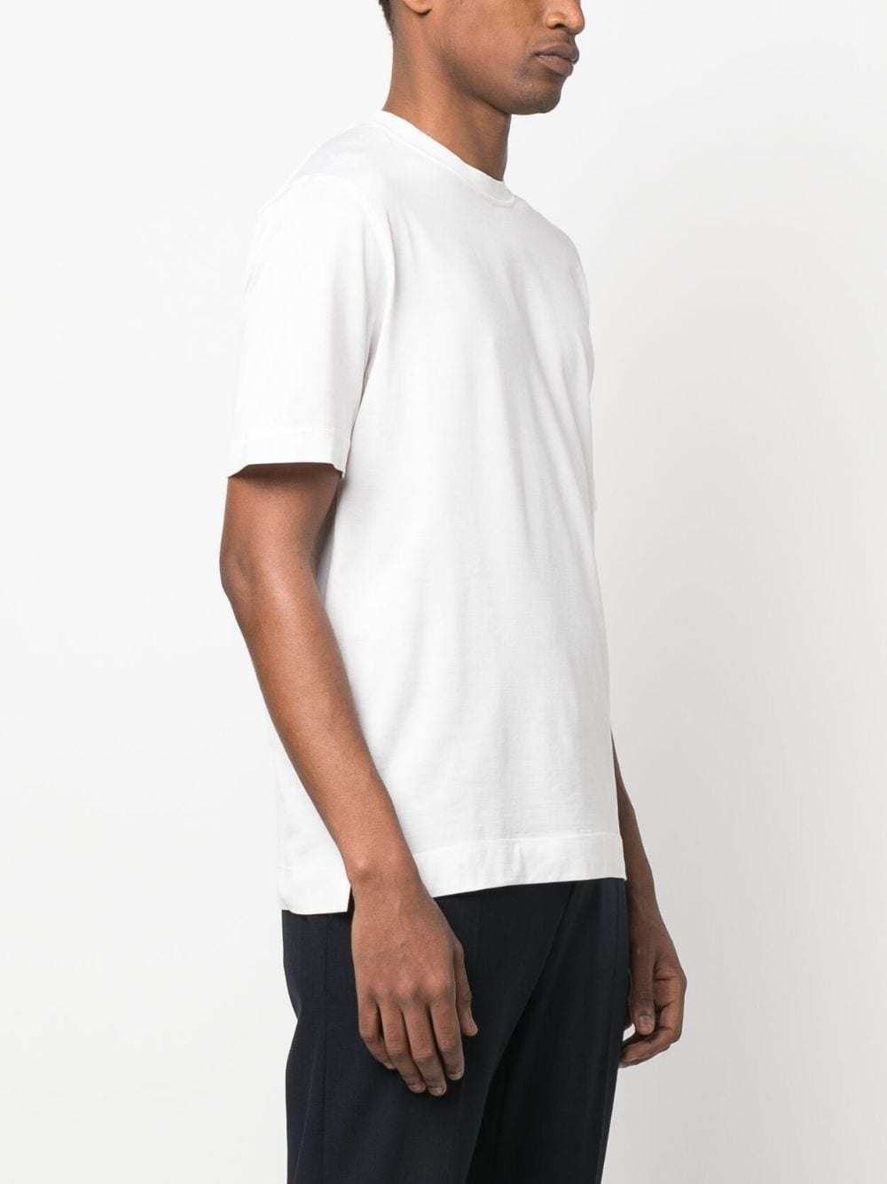 Shop Zegna Short-sleeve Silk-cotton T-shirt In White
