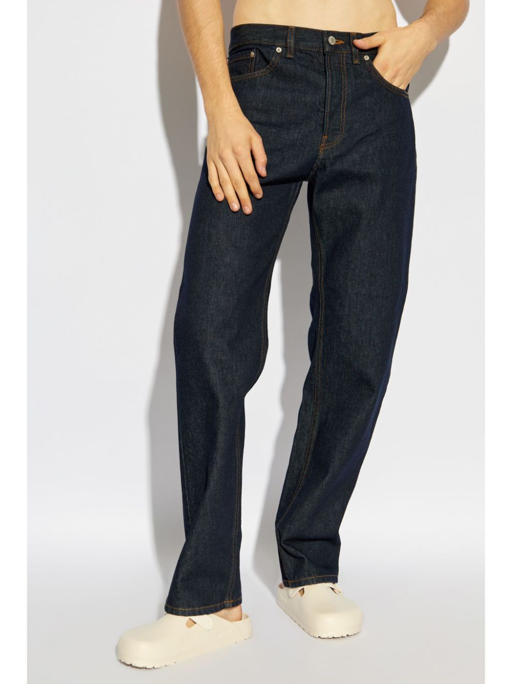 Dries Van Noten Belt-loop Jeans In Black