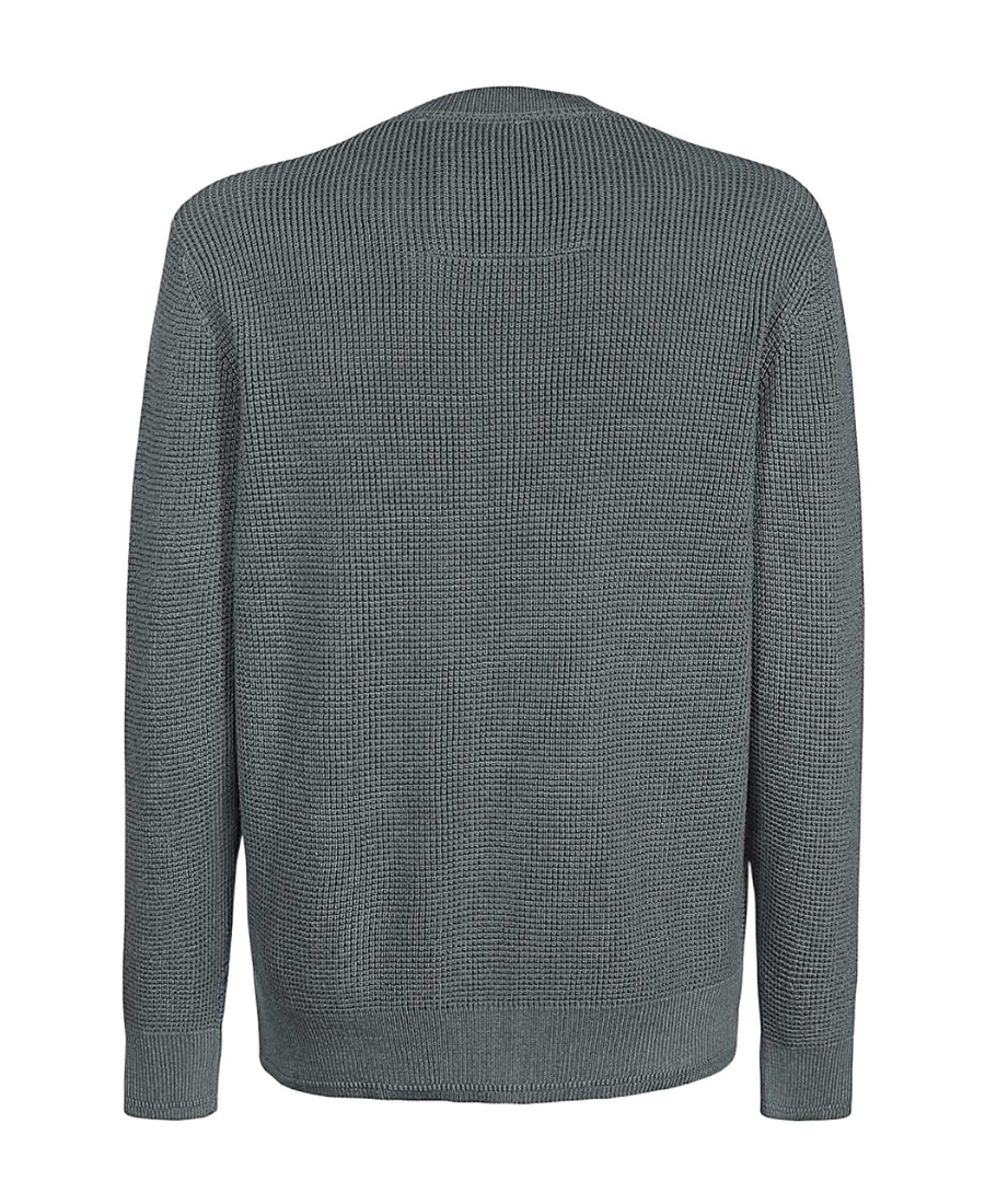 Givenchy Embroidered Metal Logo Crewneck Sweater In Gray