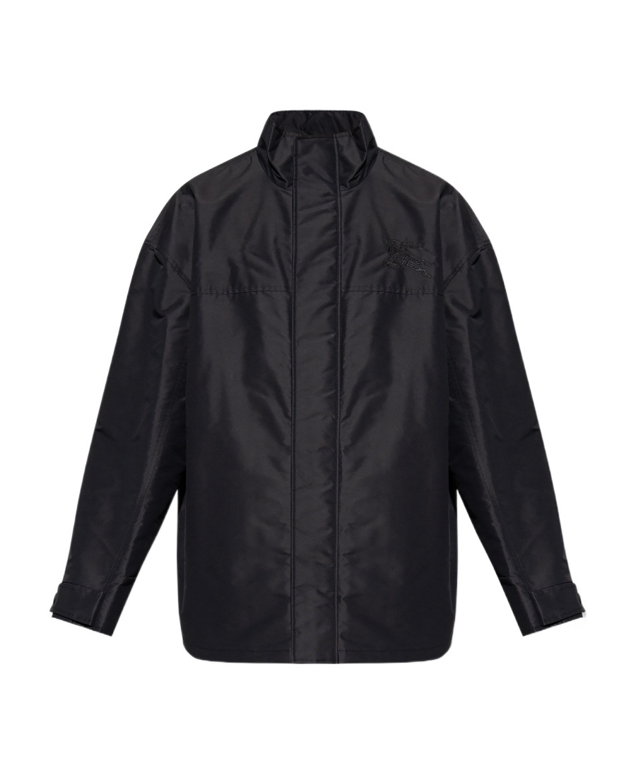 Burberry Ekd-embroidered High-neck Jacket In Black