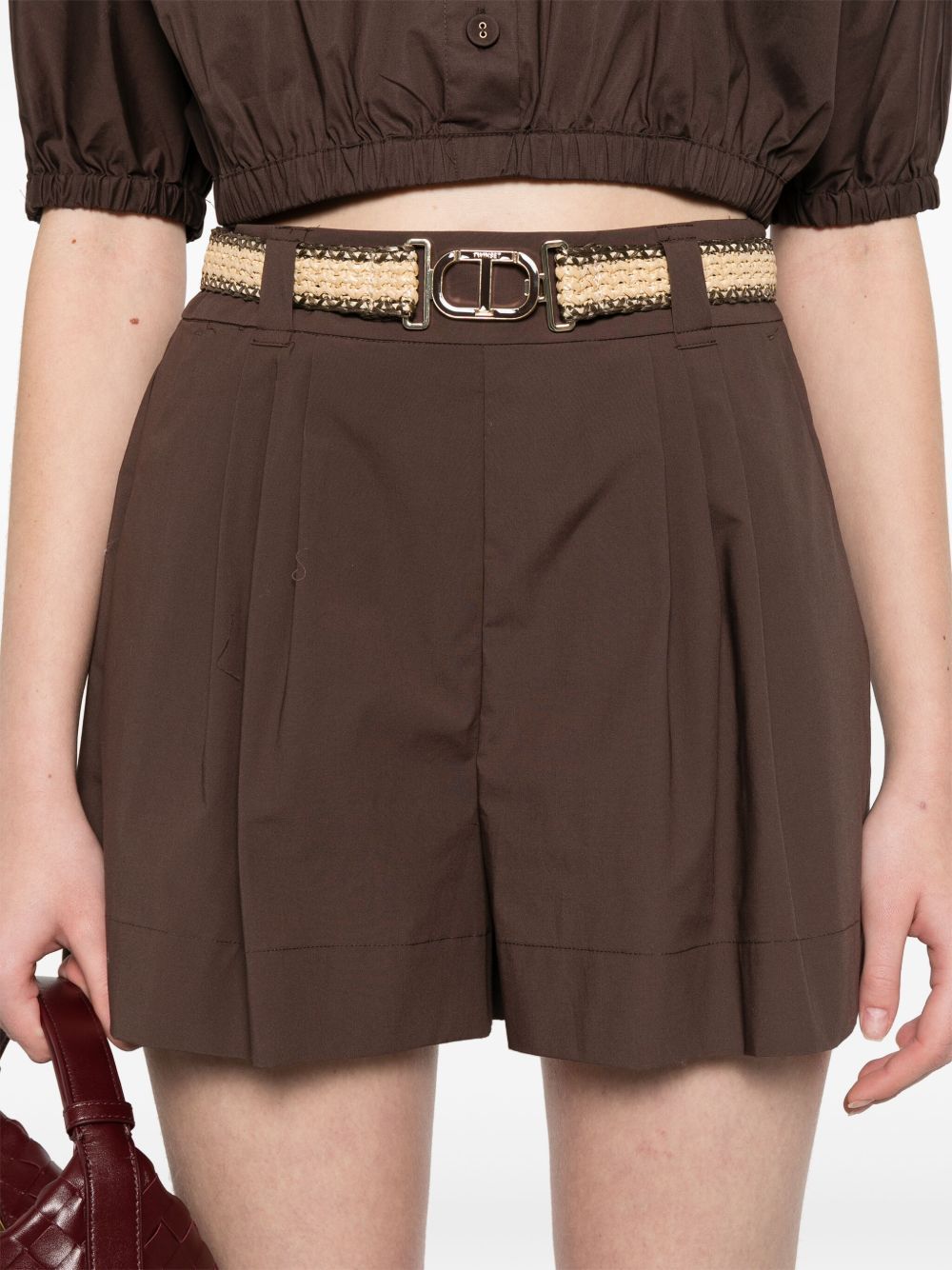 Shop Twinset Poplin Shorts
