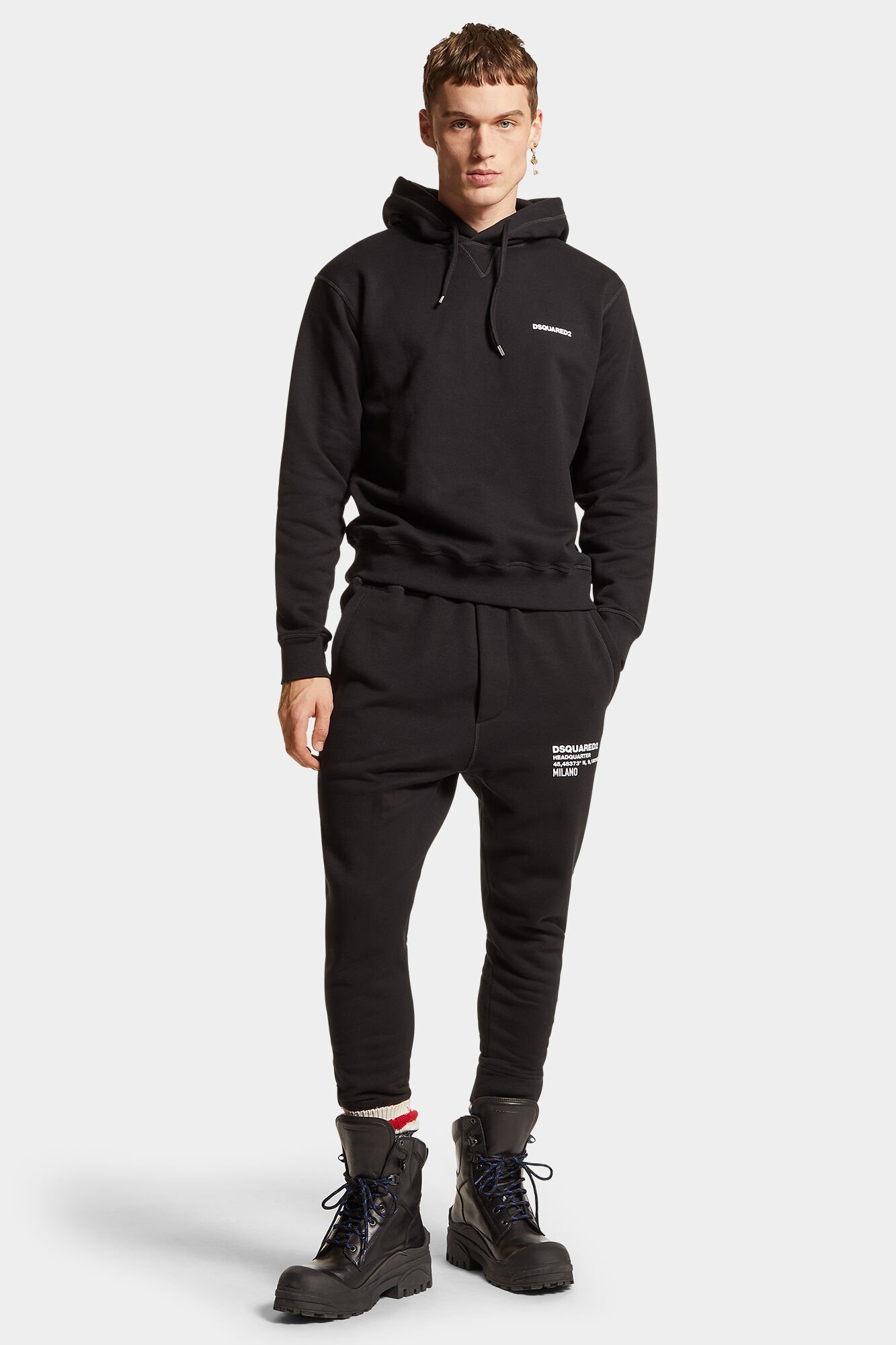 Dsquared2 Logo-print Slim-cut Track Pants In Black