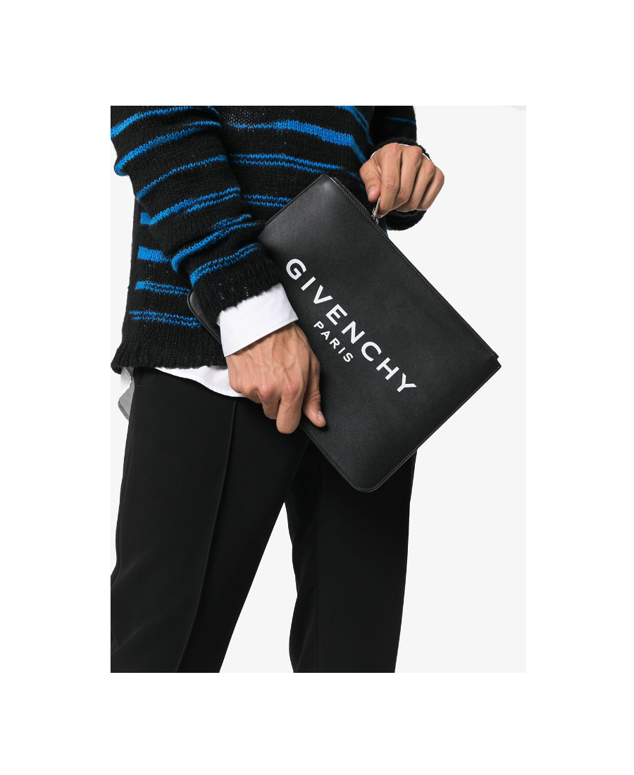 Givenchy Logo Print Pouch In Black