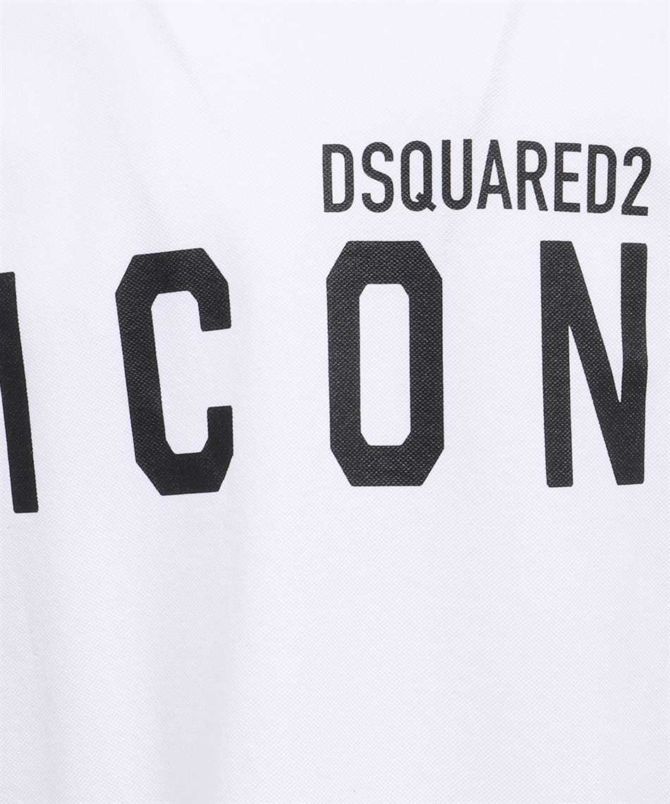 Dsquared2 Short Sleeve Cotton Polo Shirt In White