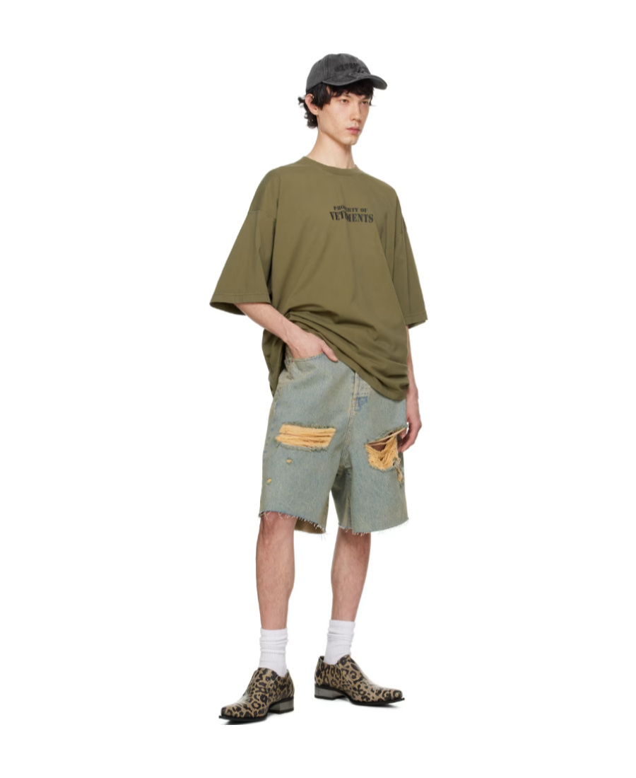 Vetements Property Of Cotton T-shirt In Green