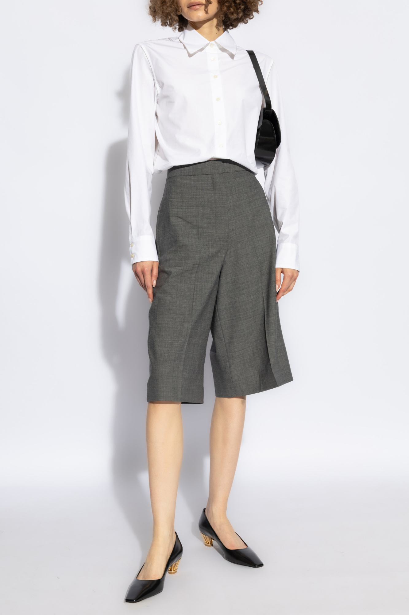 Fabiana Filippi Pressed-crease Knee-length Shorts In Black