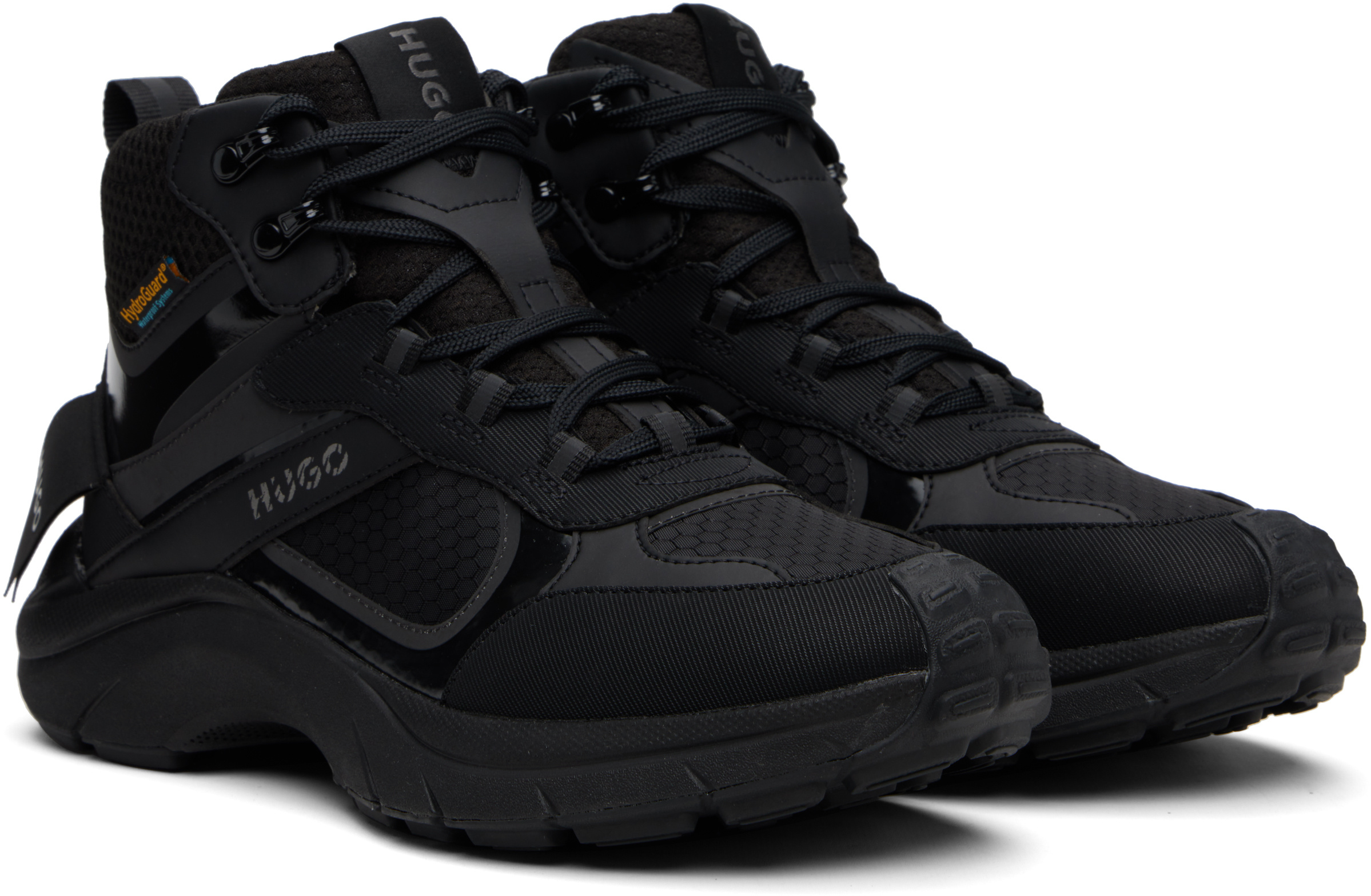 Hugo Boss Black Waterproof Boot Sneakers In Black