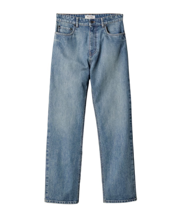 Miu Miu Denim Trousers In Blue