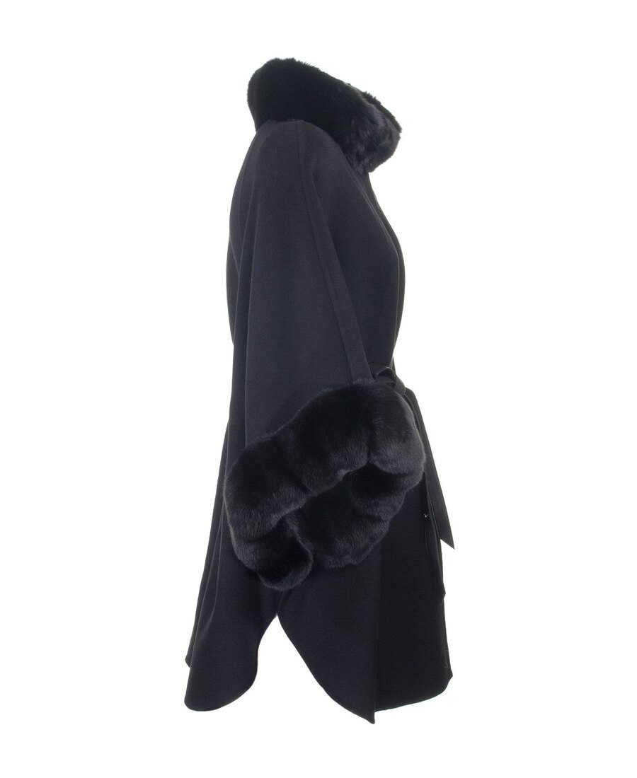 Loro Piana Signature Double Cashmere Cape In Black