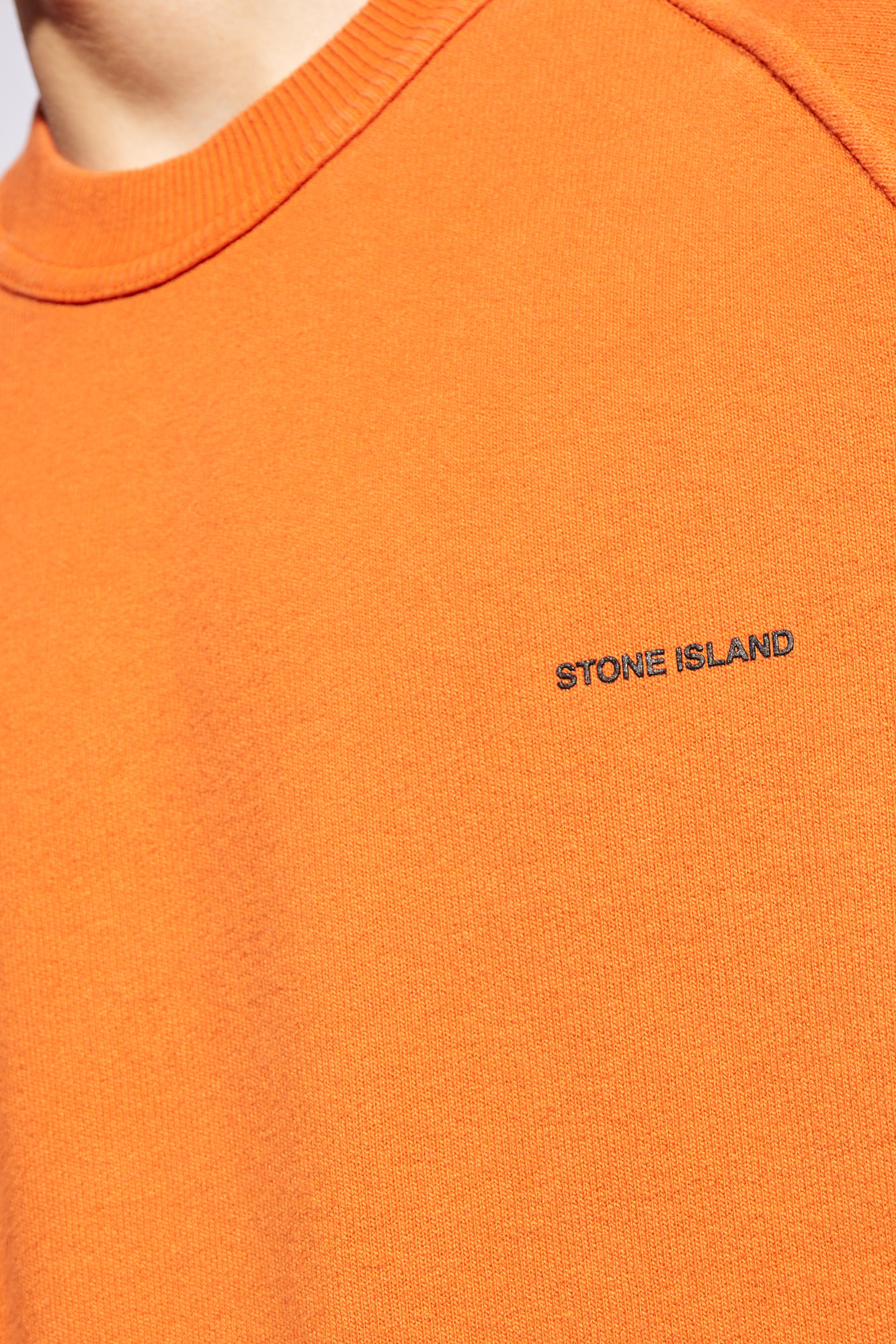 Stone Island Sweatshirt Orange Cotton In Orange