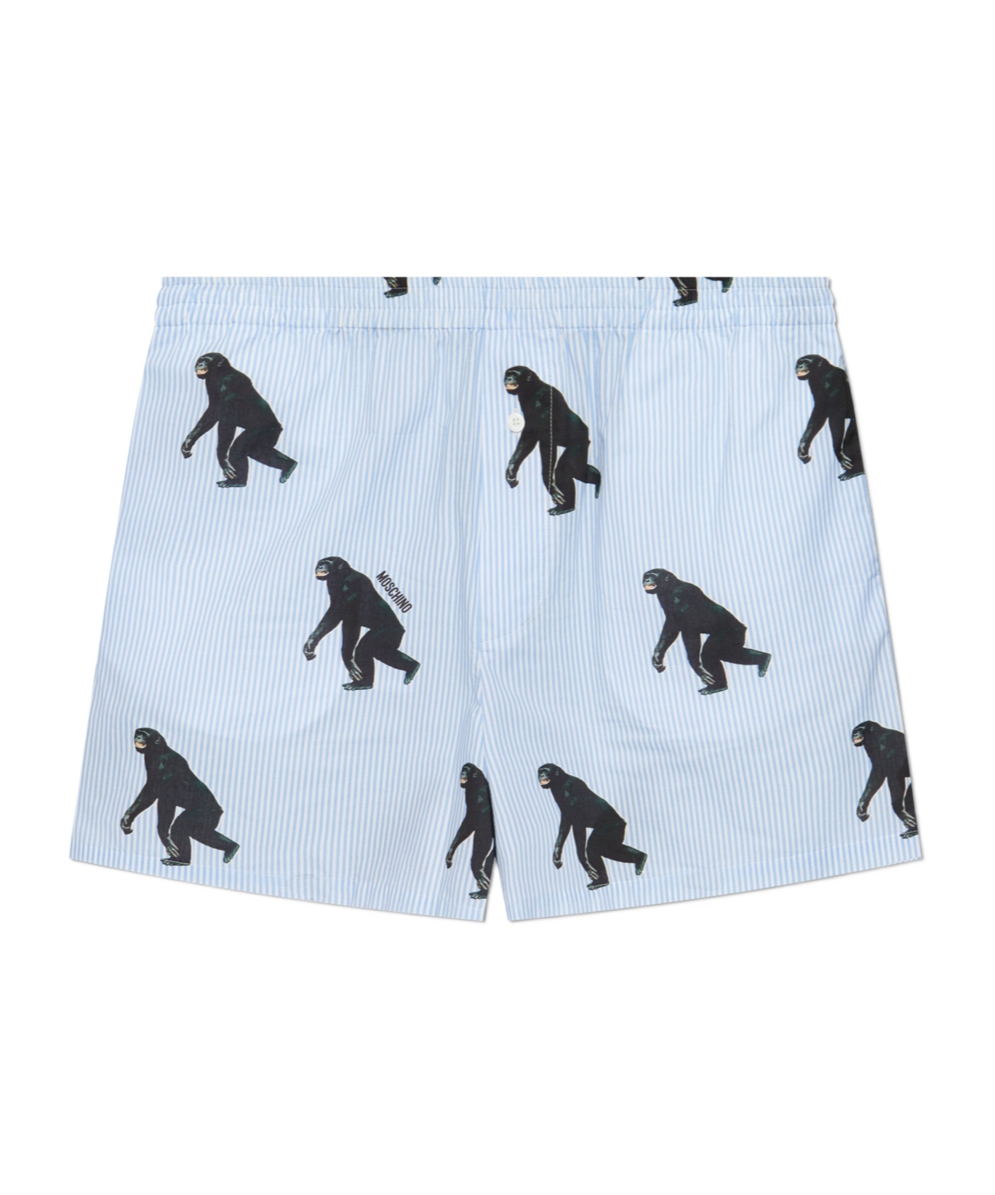 Moschino Elastic Waist Shorts In Blue