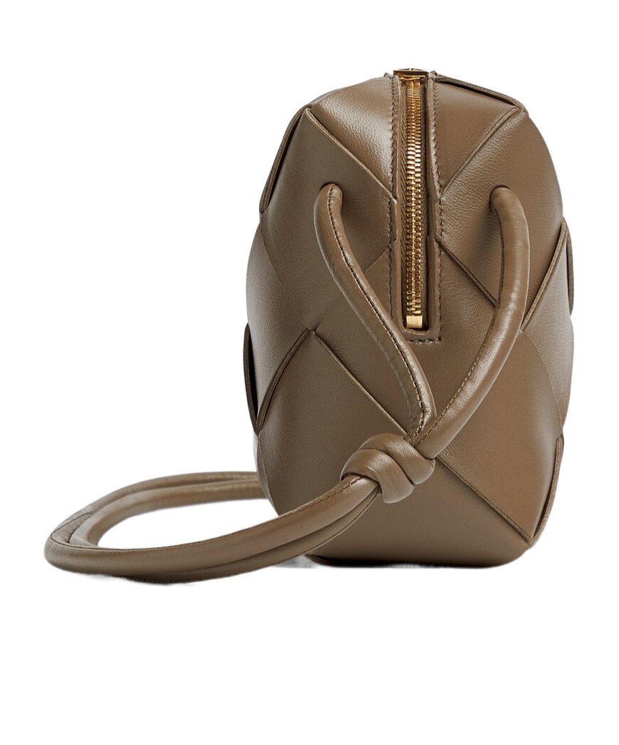 Bottega Veneta Mini Cassette Shoulder Bag In Brown