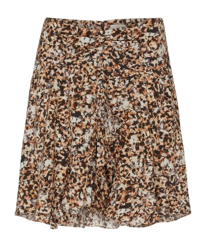 Isabel Marant Ozany Mini Skirt In Ocher/beige