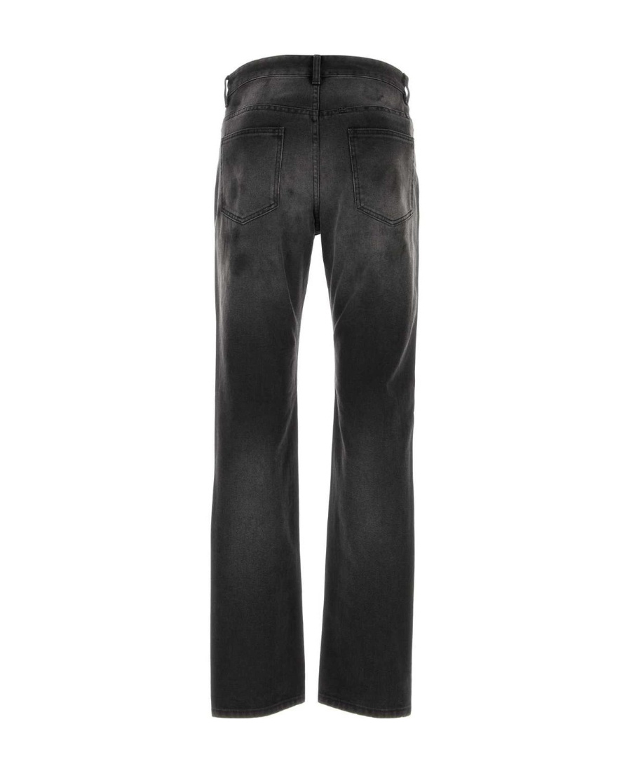 Givenchy Straight-leg Stonewashed Jeans In Black