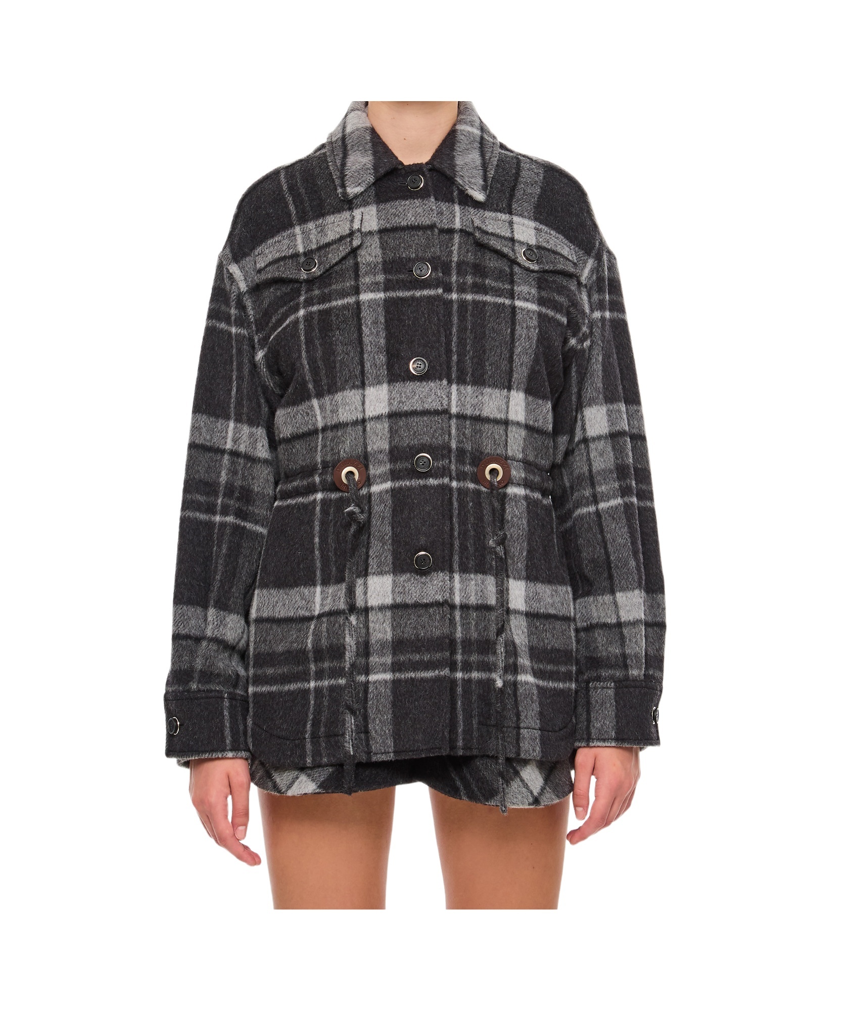 Durazzi Milano Checked Casual Jacket In Brown