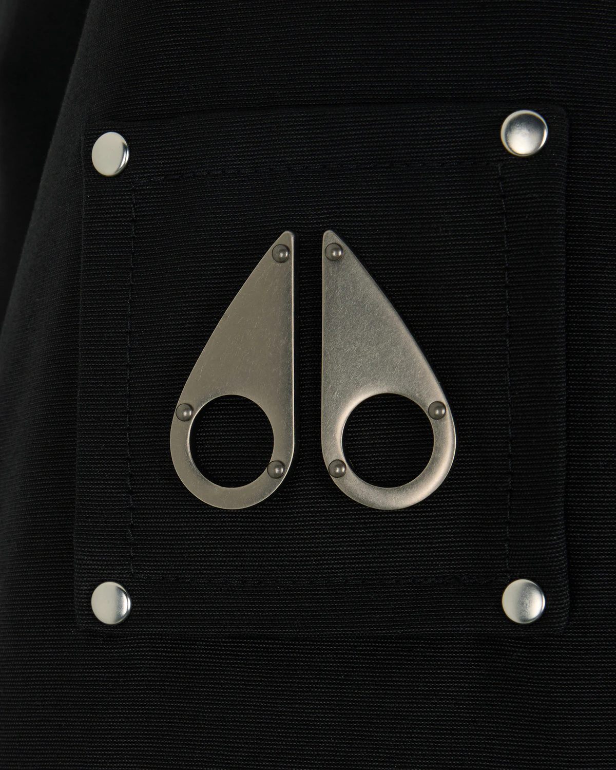 Moose Knuckles Long Sleeve Down Jacket In Black