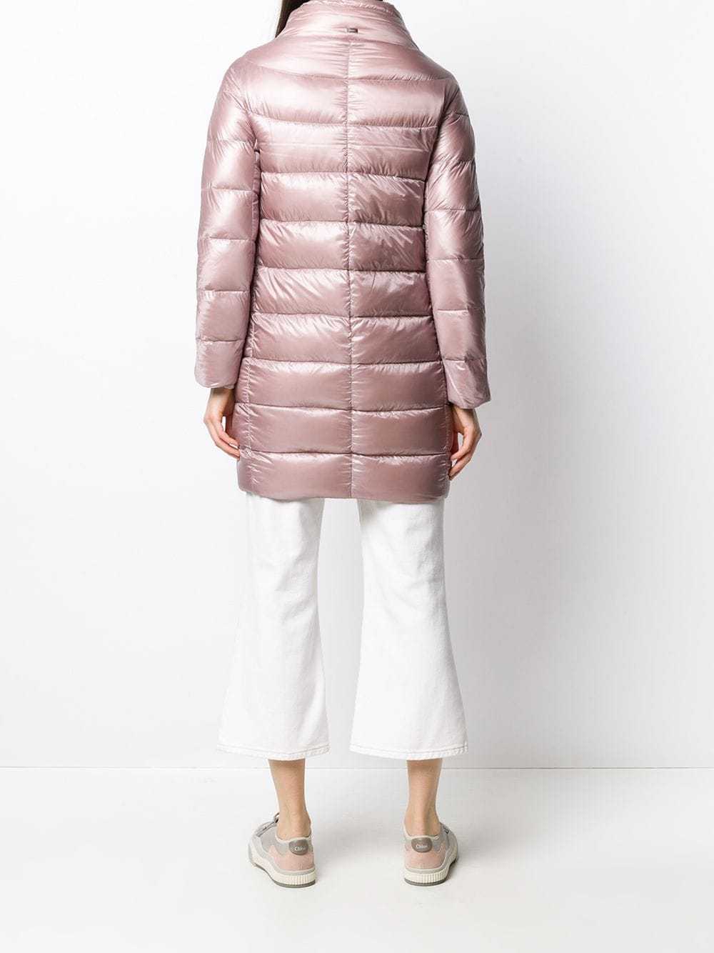 Herno Ultralight Quilted Coat In Nude