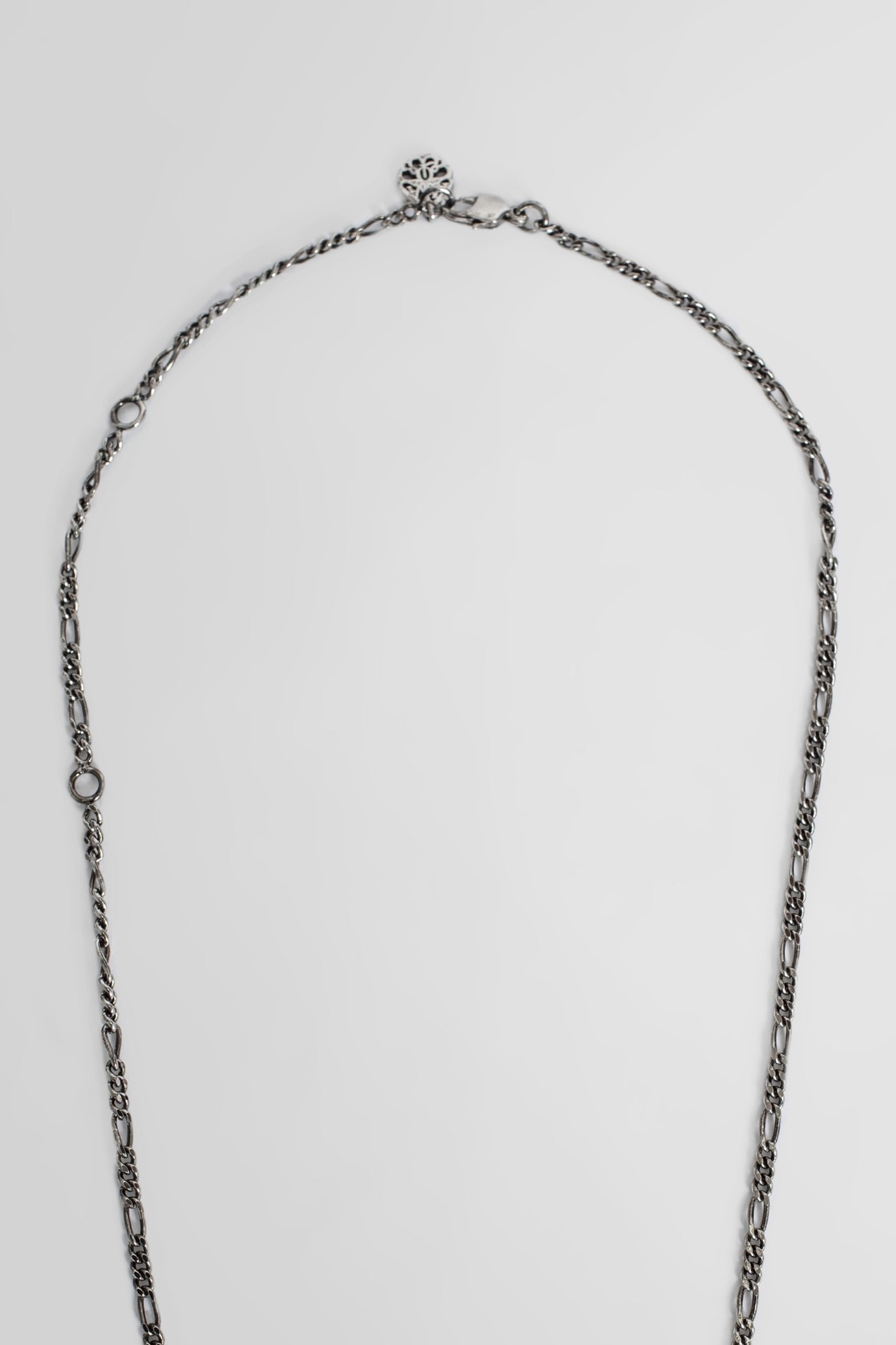 Alexander Mcqueen Heart Locket Necklace In Gray