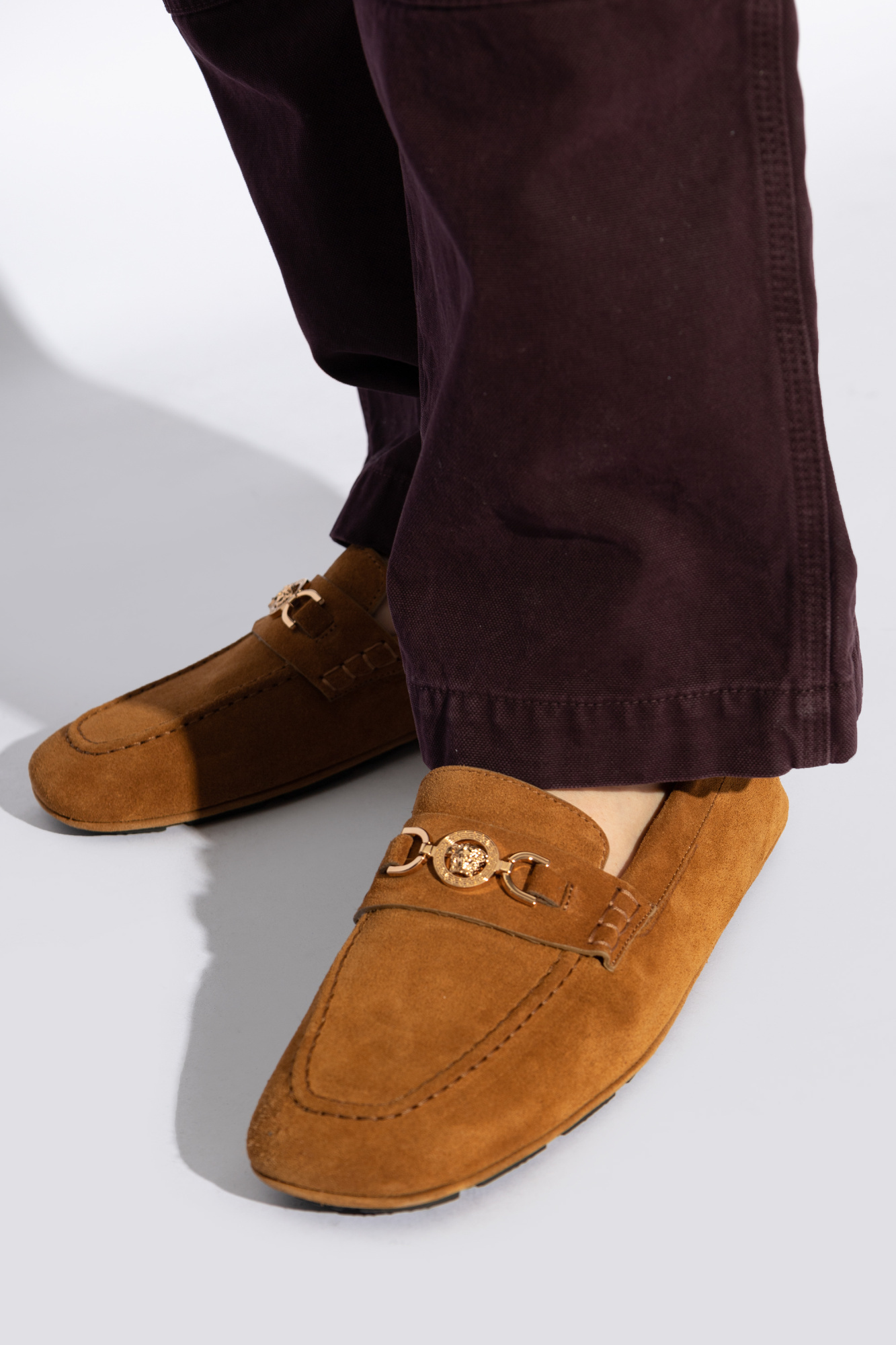 VERSACE VERSACE VILLA MEDUSA-PLAQUE LOAFERS