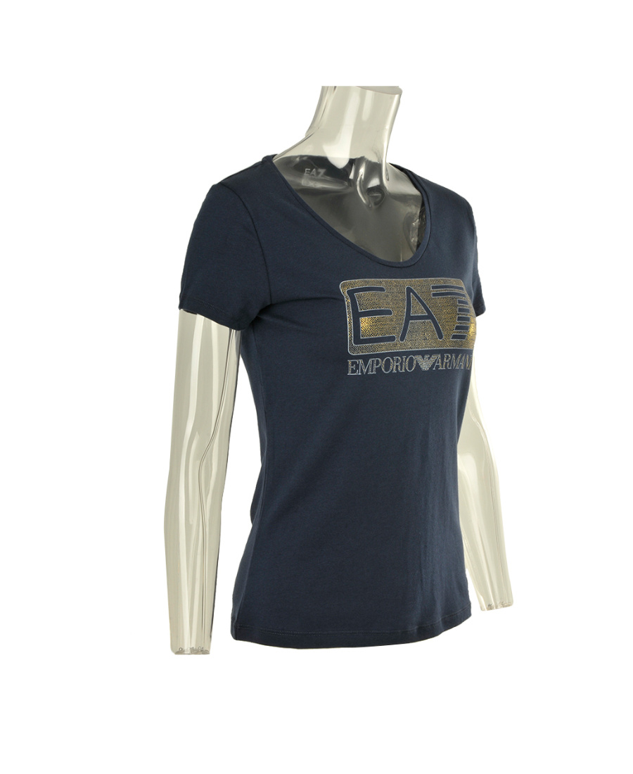 EA7 T-SHIRT WITH ROUND NECK AND SHORT SLEEVES