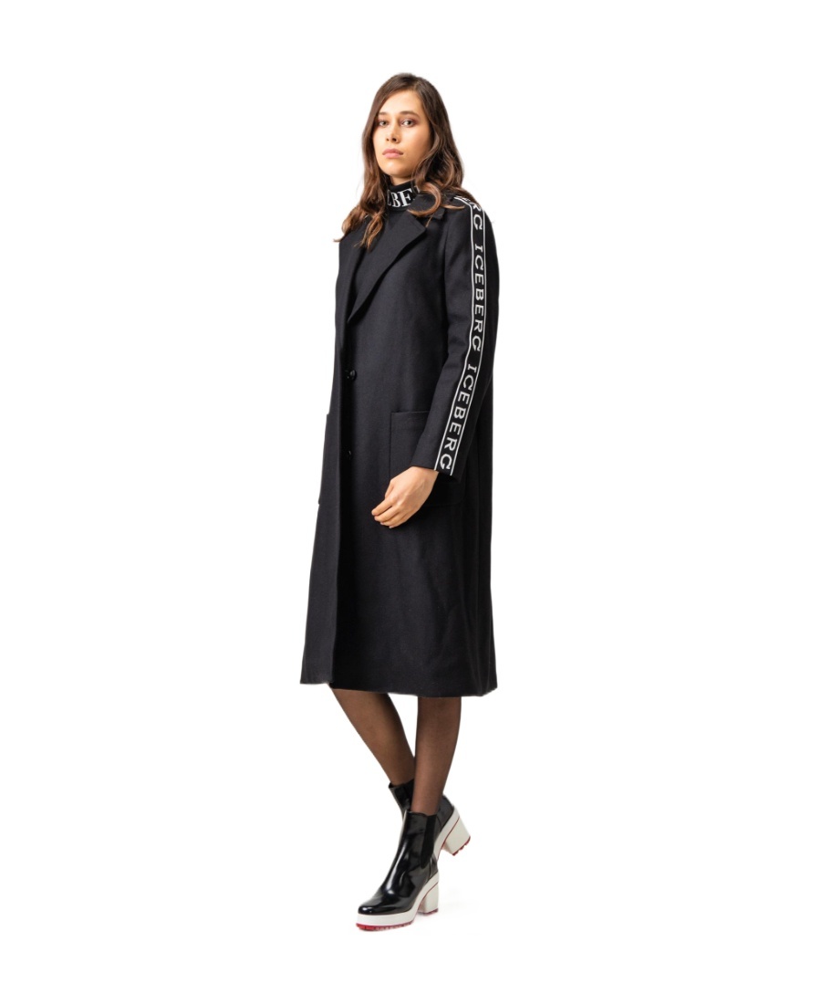 Iceberg Long Coat In Black