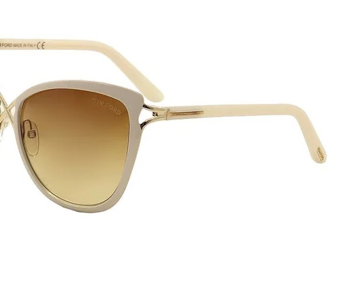 Tom Ford Oval Sunglasses In Nude