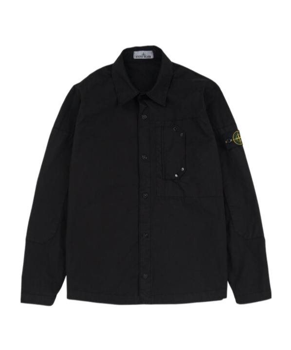 Stone Island Long-sleeved Casual Jacket In Black