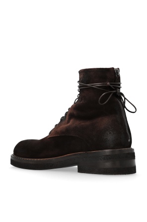 Marsèll Suede Lace-up Ankle Boots In Brown
