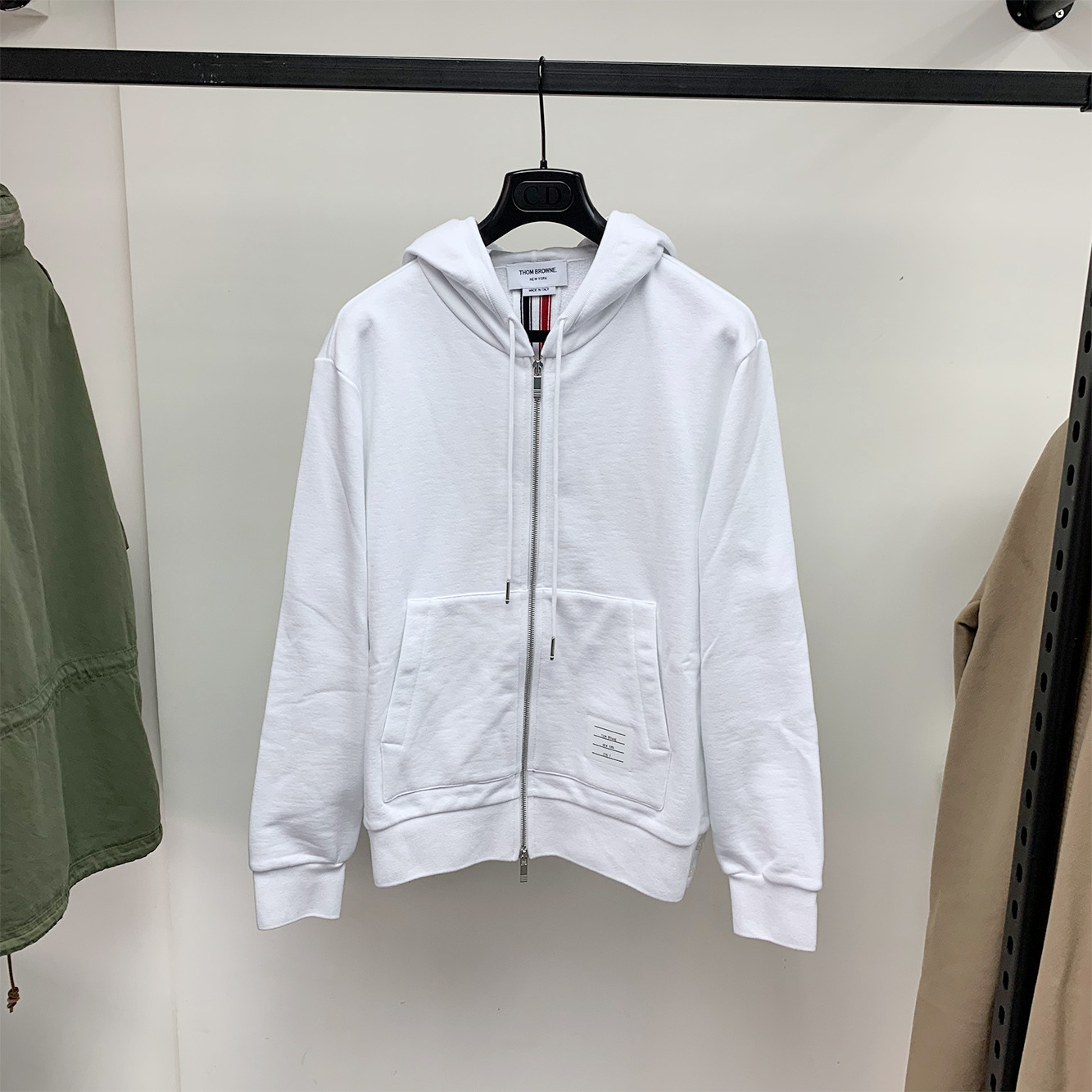 Thom Browne Center-back Stripe Loopback Hoodie