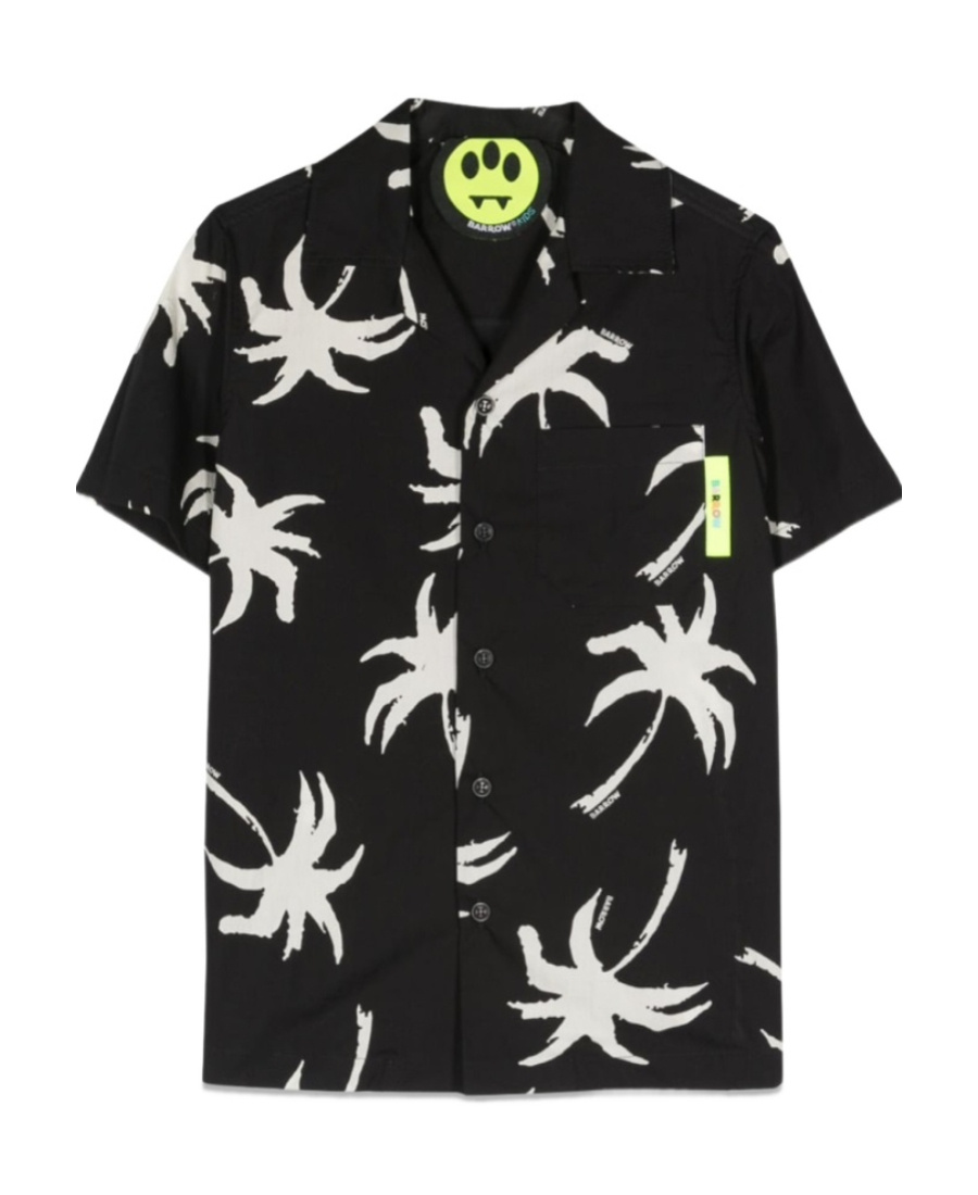 Barrow Palm Tree-print Shirt In Black