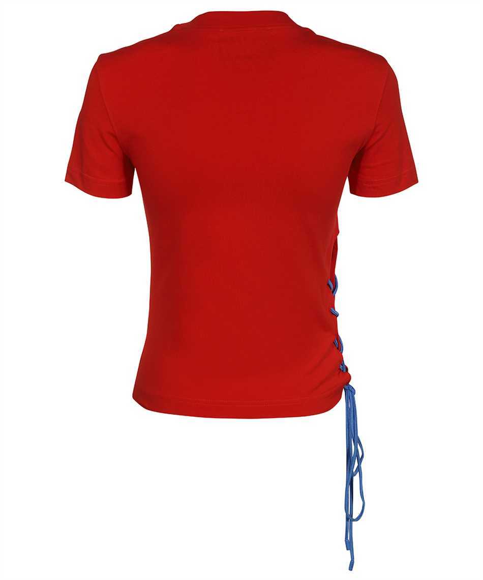 Versace Jeans Logo-print Drawstring T-shirt In Red