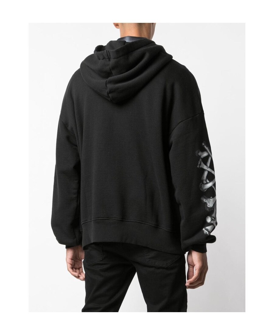 Amiri Oversized Logo Print Hoodie In Black