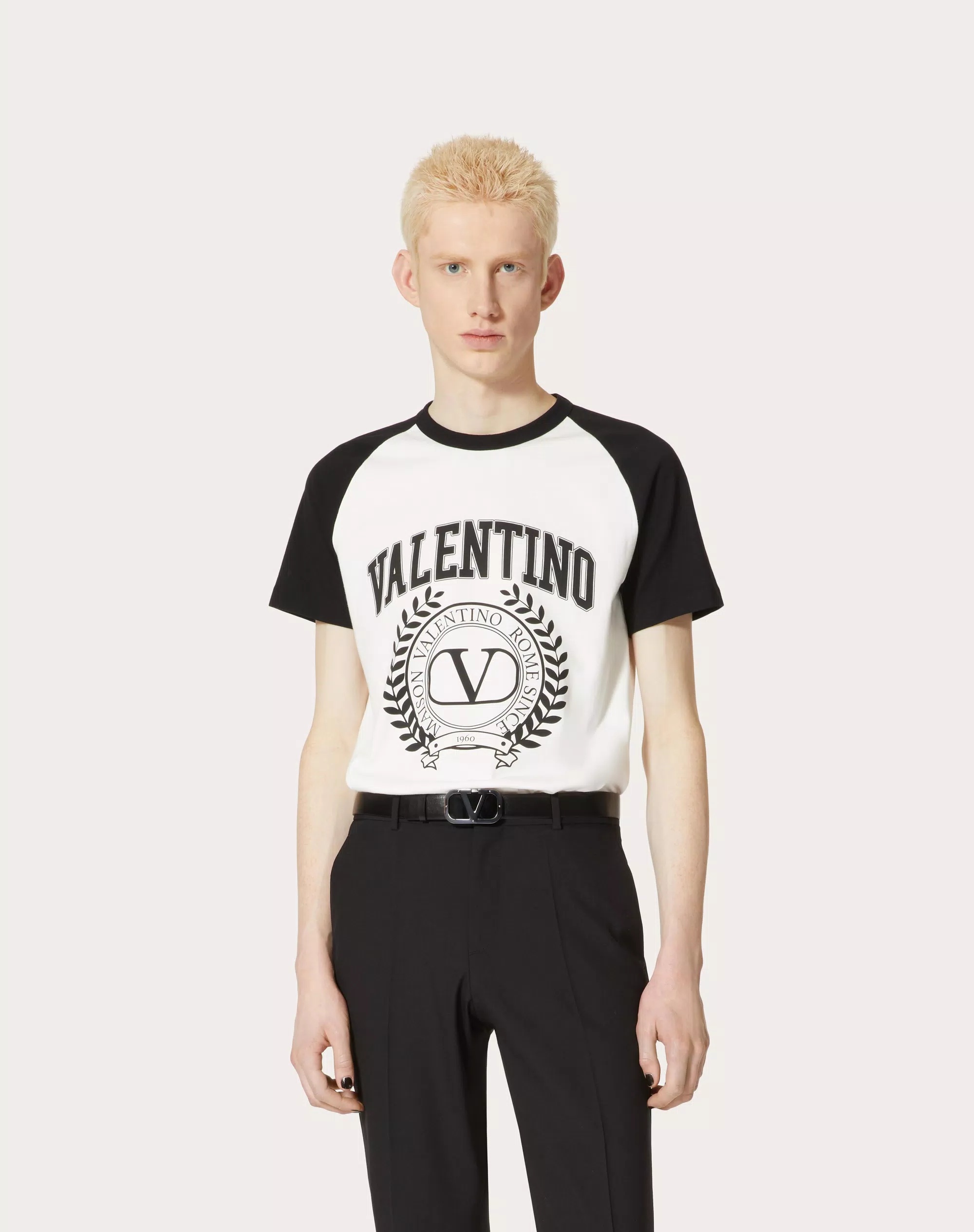 VALENTINO MAISON VALENTINO EMBROIDERED COTTON T-SHIRT