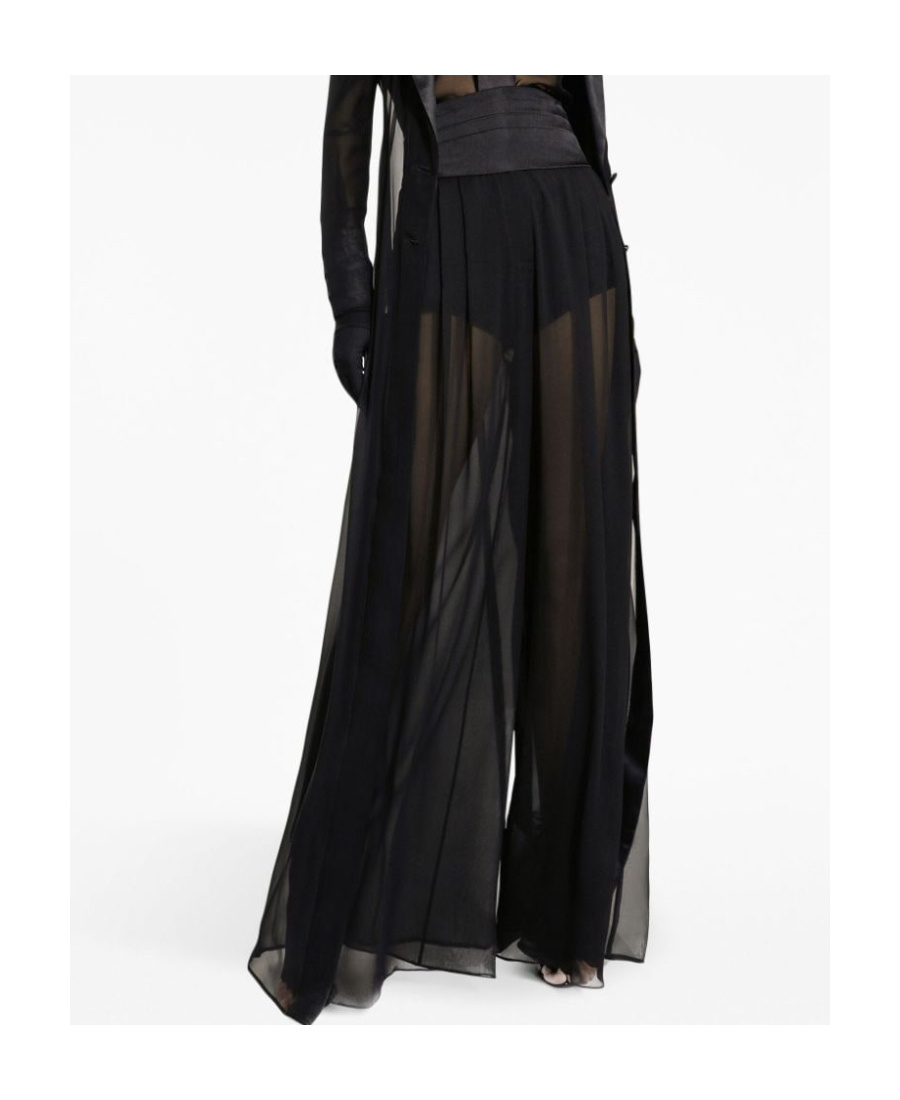 Dolce & Gabbana Chiffon Trouser With Removable Shorts In Black