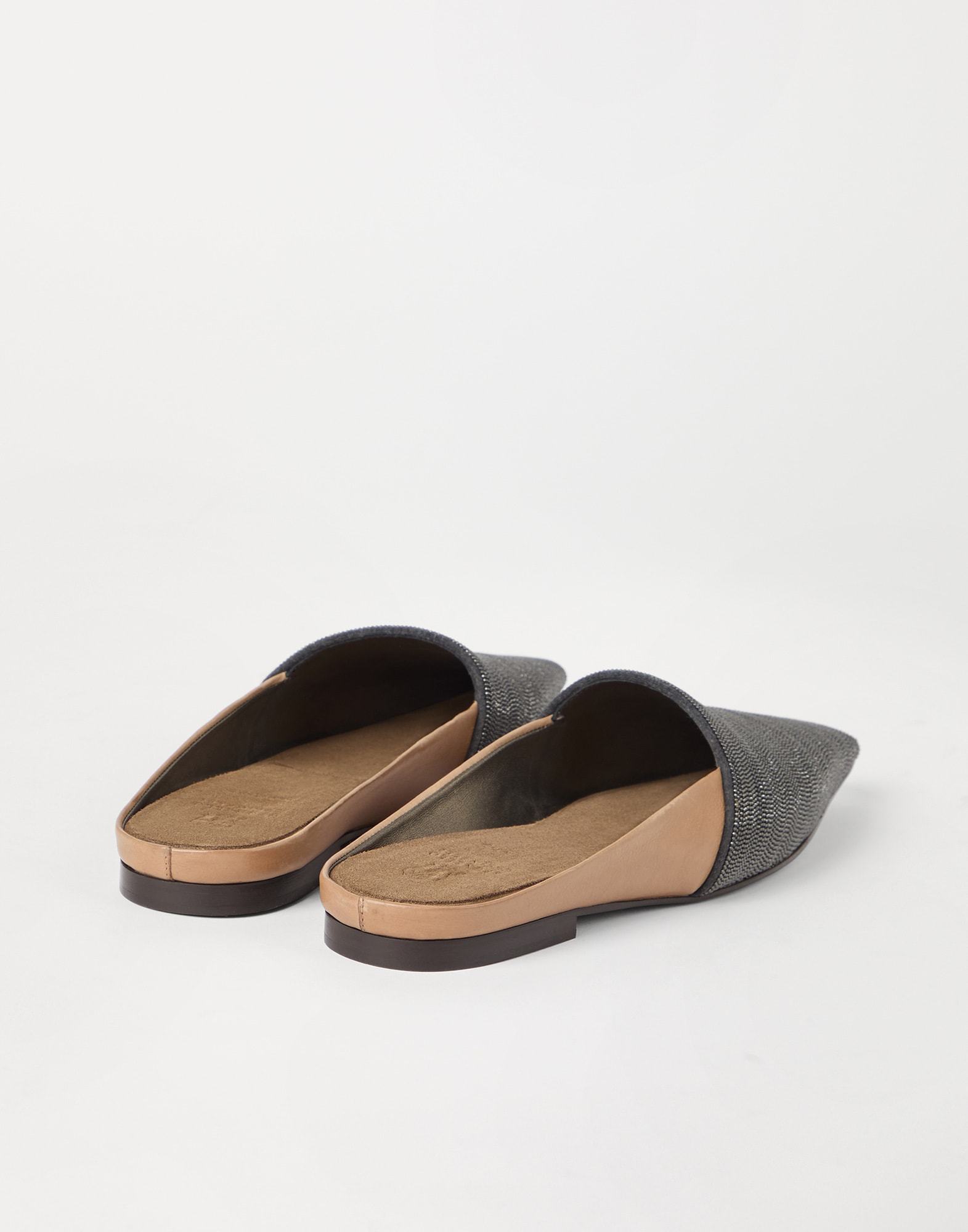 Brunello Cucinelli Women's Precious Calfskin Flats In Black