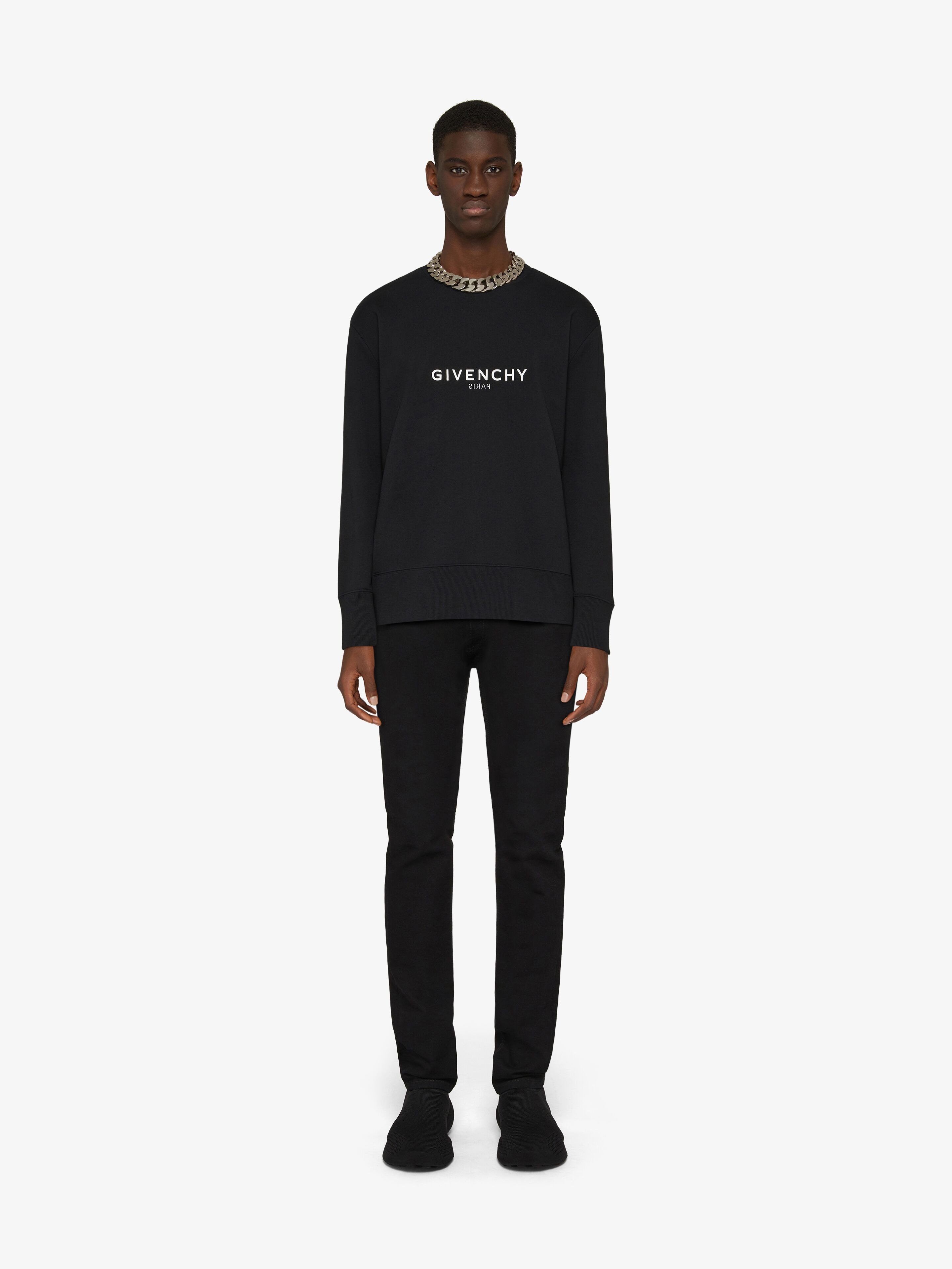 GIVENCHY SLIM FIT SWEATSHIRT IN PRINTED FELPA