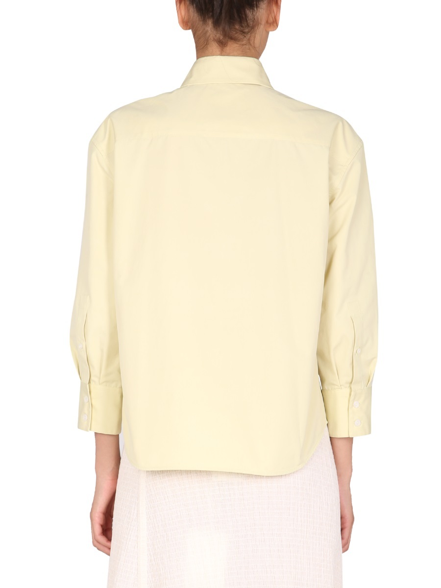 Shop Jil Sander Tailored Cotton Shirt In Pink