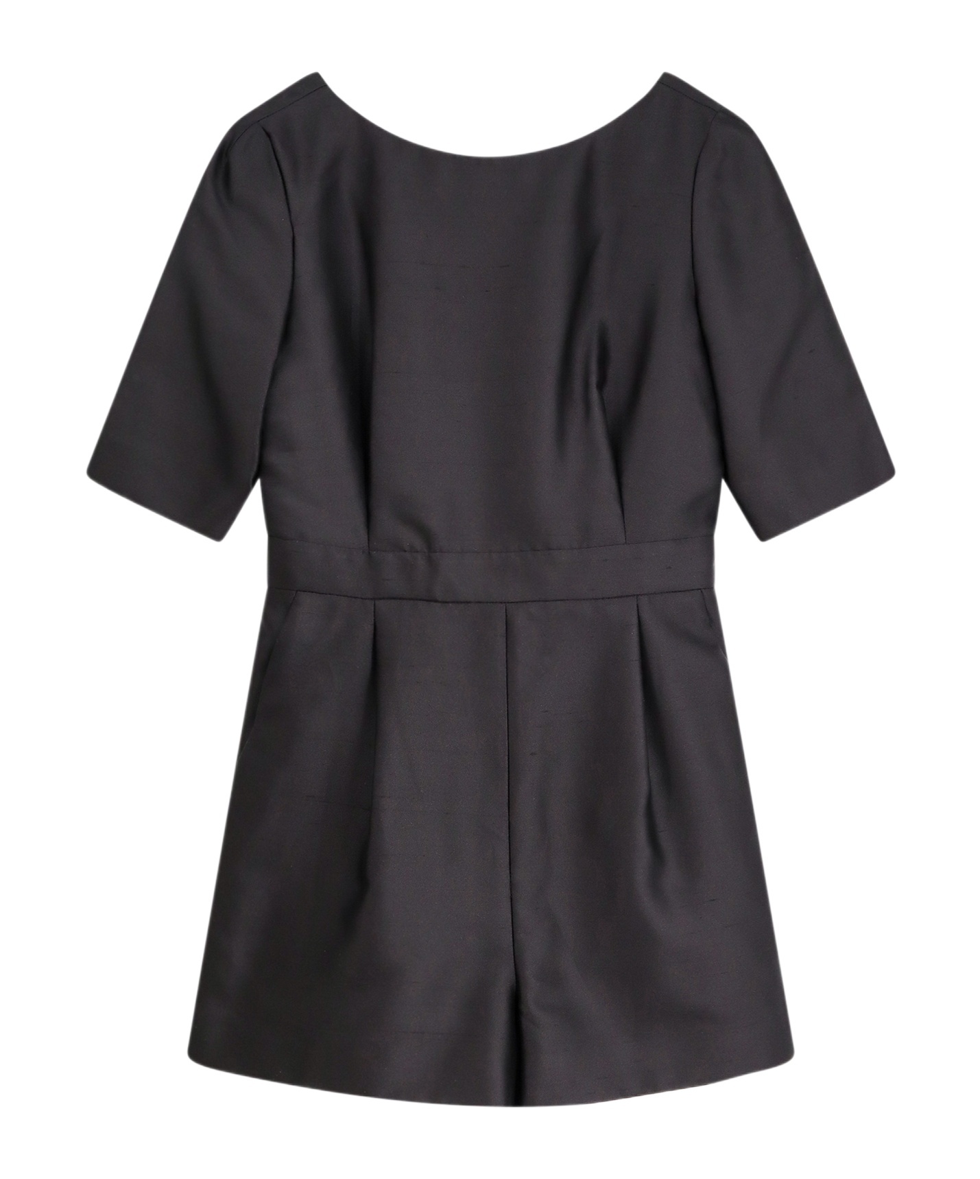 Shop Max Mara Sandalo Boat Neck Open-back Playsuit In Black