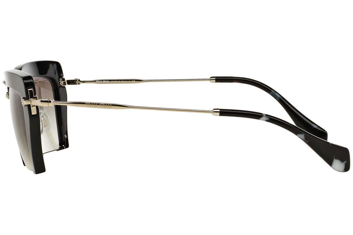 Miu Miu Logo Sunglasses In Black
