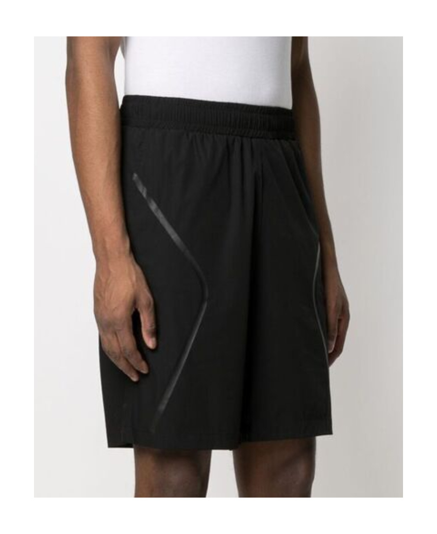 A-cold-wall* Stripe-print Elasticated Track Shorts In Gray