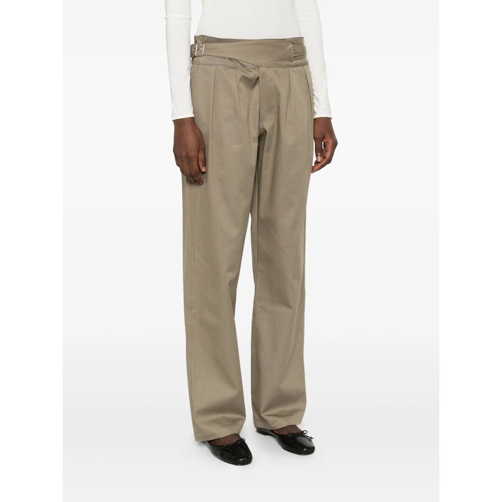 Gimaguas Pleated Belted Trousers In Green