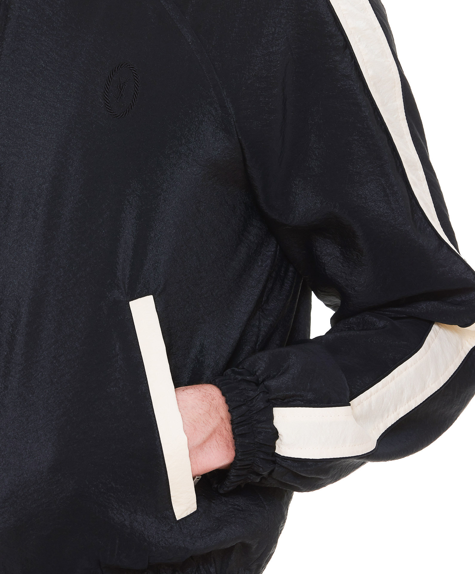 Saint Laurent Lightweight Zip-up Jacket In Black