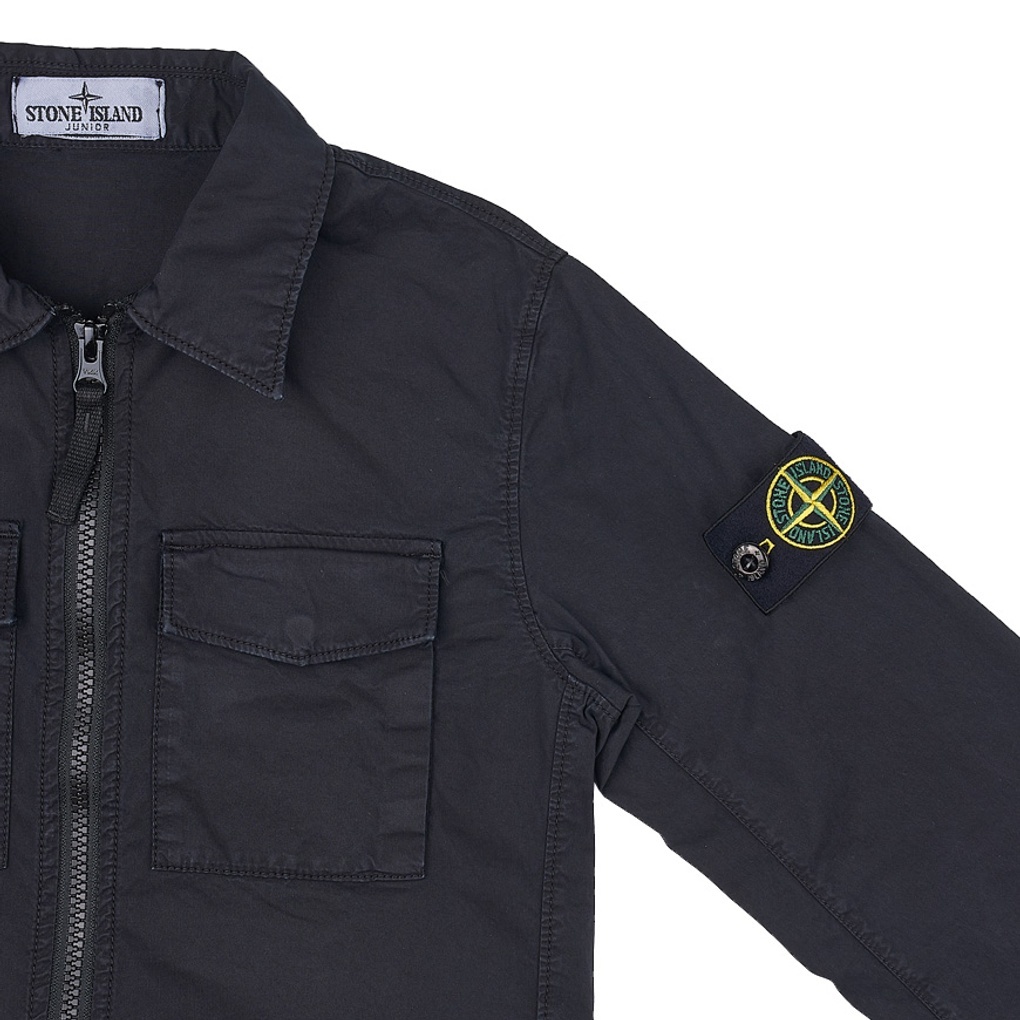Stone Island Long-sleeved Jacket In Black