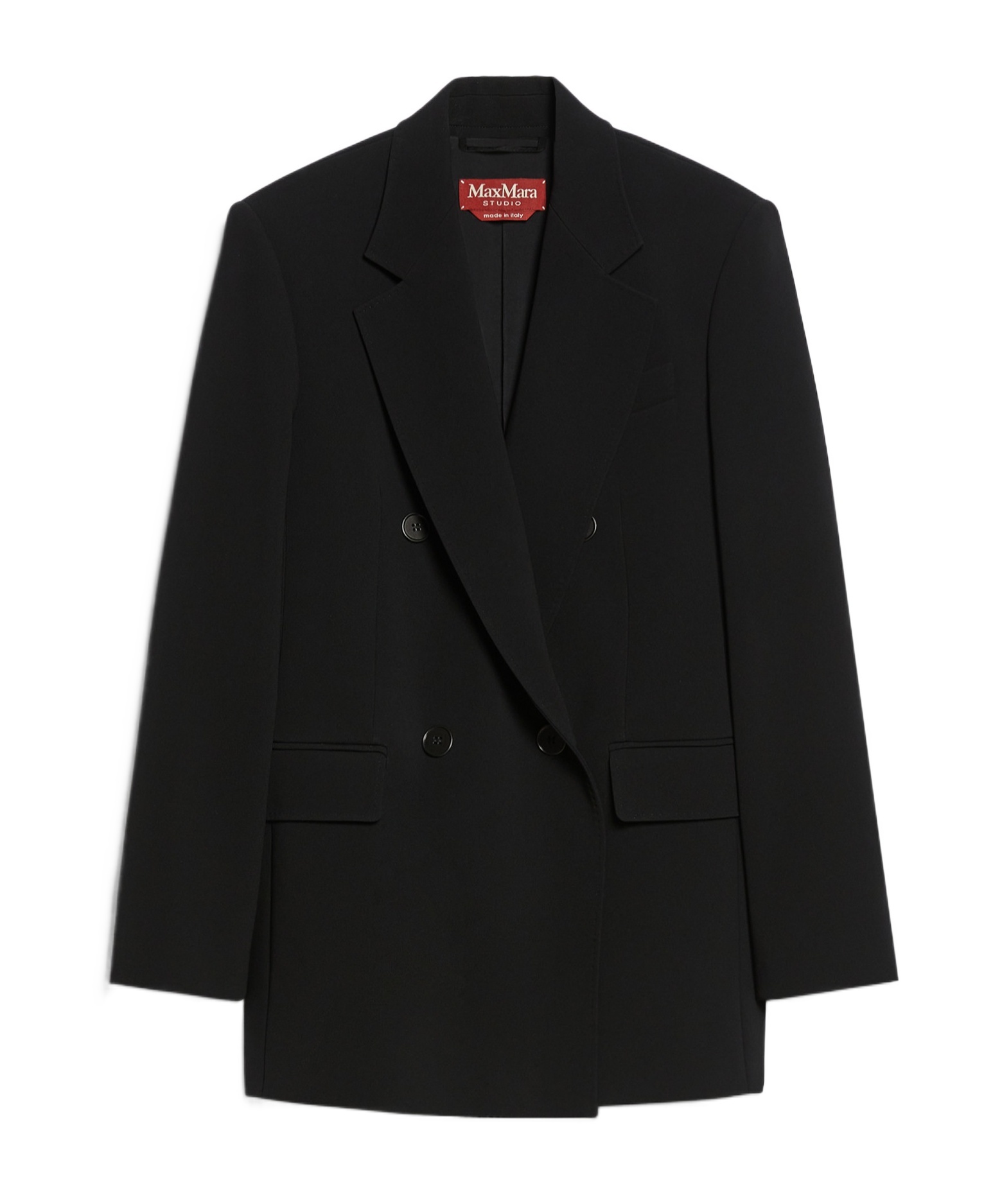 Max Mara Double-breasted Blazer In Black