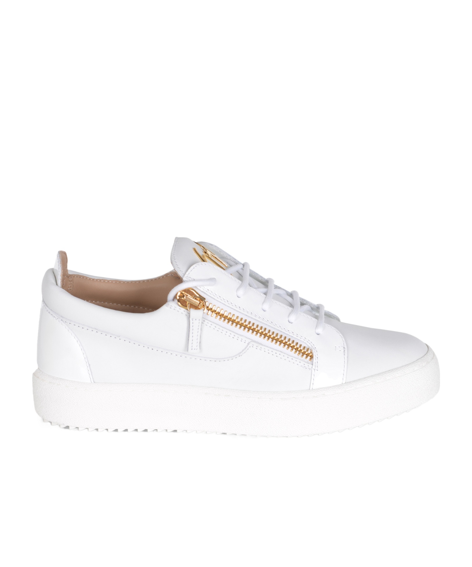 Giuseppe Zanotti Frankie Zip-fastening Lace-up Sneakers In White