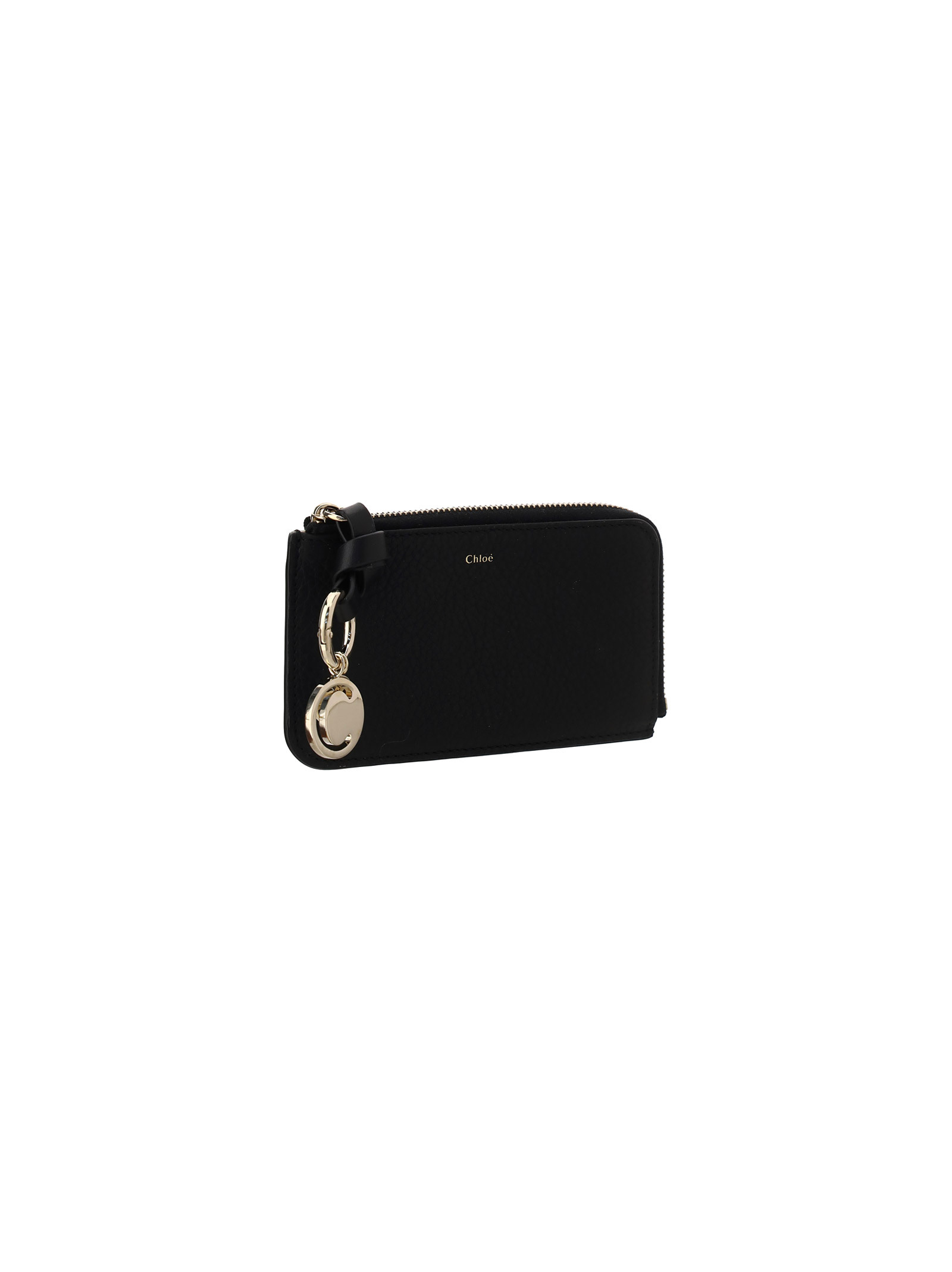 Chloé Alphabet Leather Purse In Black