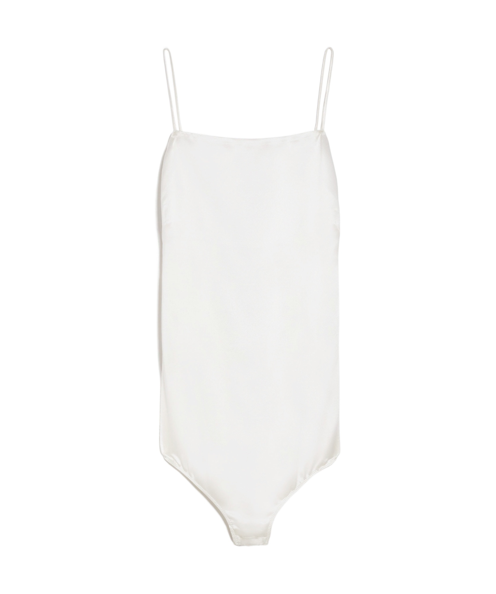 Max Mara Silk Satin Jumpsuit In White