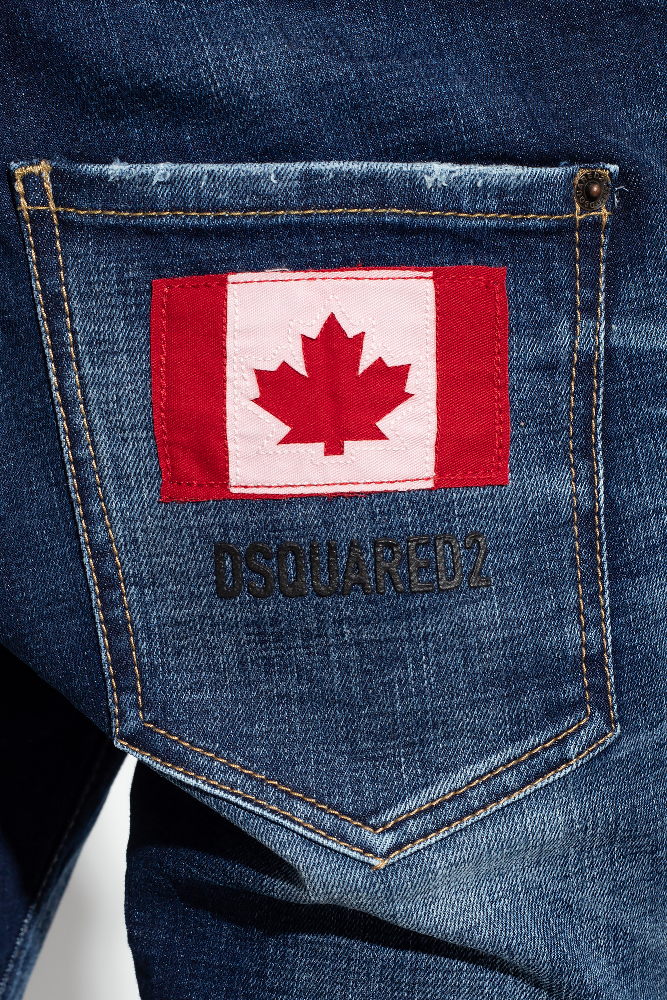 Dsquared2 Bleached-effect Skinny Jeans In Blue